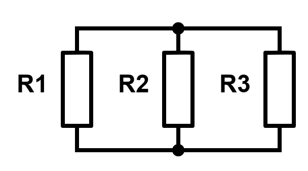 Parallel resistors circuit diagram